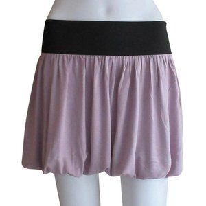 Bebe Bubble Skirt Lilac Zipper Back Black Waistband